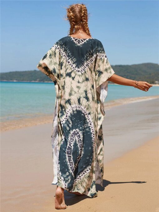 Robe Hippie Chic Verte Talina – Image 3