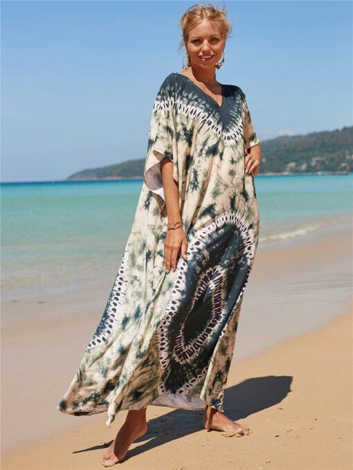Robe Hippie Chic Verte Talina – Image 4