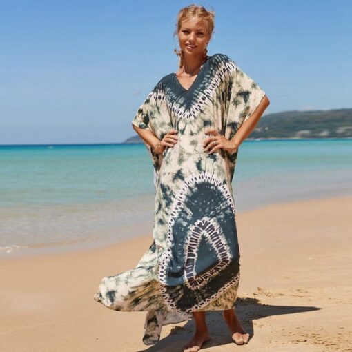 Robe Hippie Chic Verte Talina – Image 5