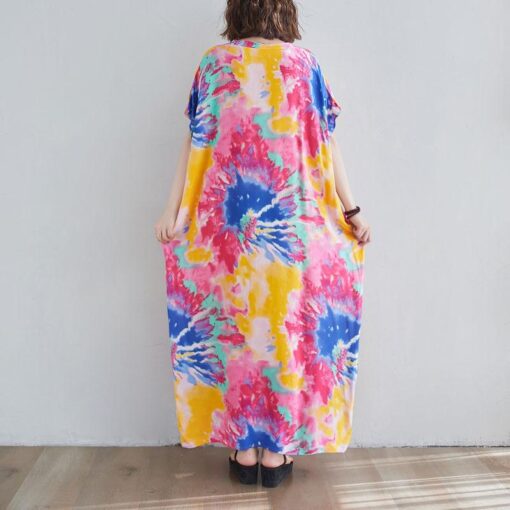 Robe Longue Hippie Chic Surdimensionnée – Image 3