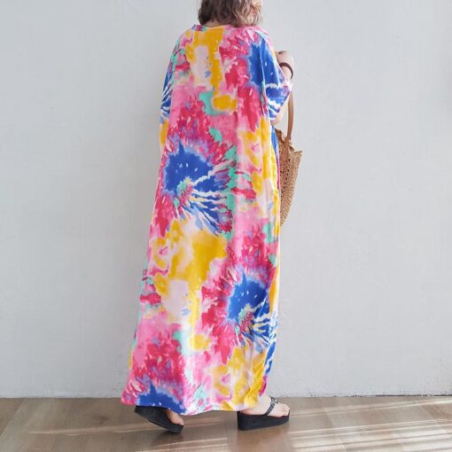 Robe Longue Hippie Chic Surdimensionnée – Image 6