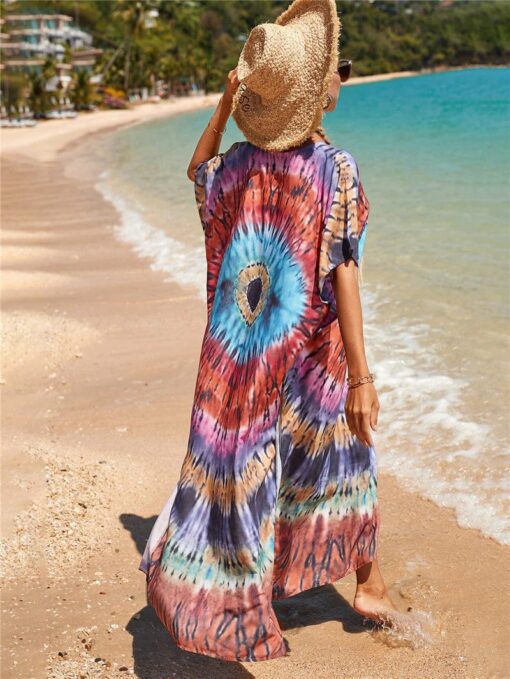 Robe Hippie Chic Tie-Dye Œil Chakra Ajna – Image 2