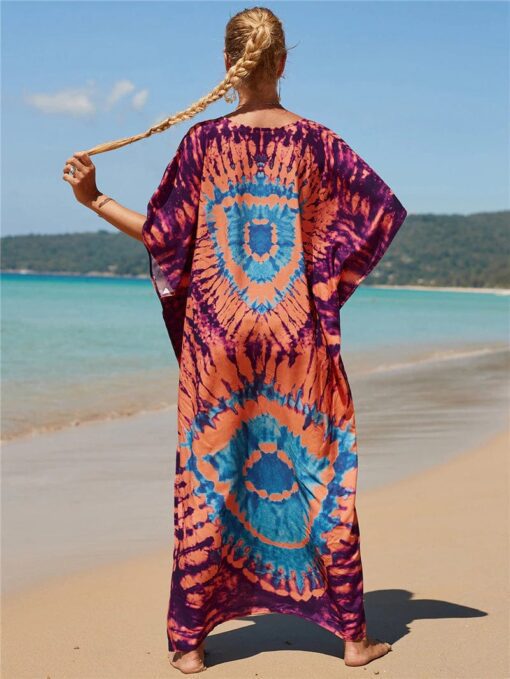 Robe Hippie Chic Tie-Dye Céleste