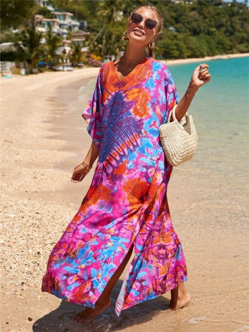 Robe Hippie Tie-Dye Éclairée – Image 2