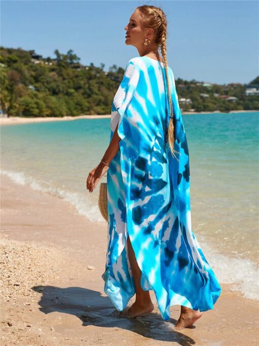 Robe Hippie Imprimée Tie-Dye À Col En V Hailey – Image 4