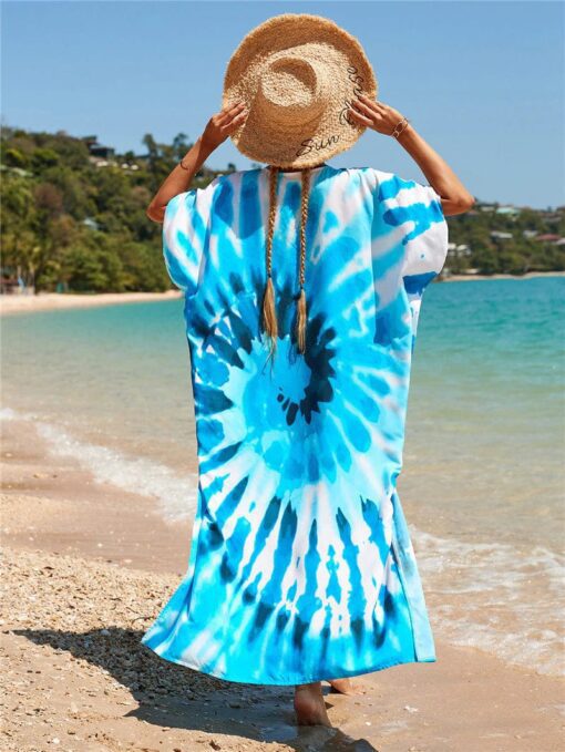 Robe Hippie Imprimée Tie-Dye À Col En V Hailey – Image 5