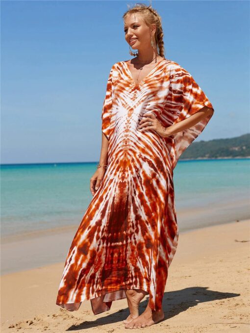 Robe De Plage Hippie Tie-Dye Grande Taille – Image 2