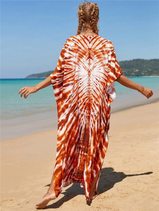 Robe De Plage Hippie Tie-Dye Grande Taille – Image 3