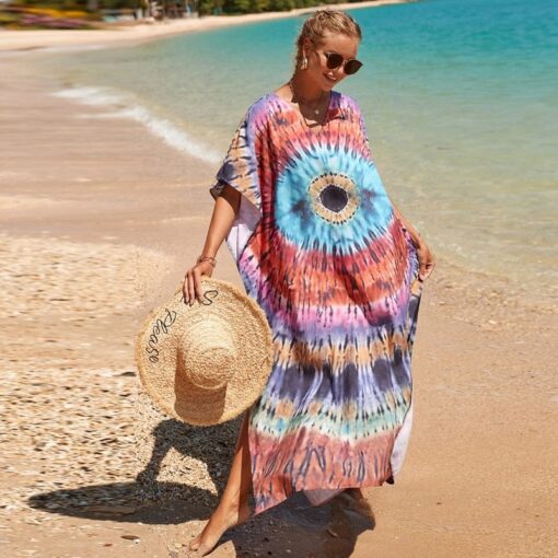 Robe Hippie Chic Tie-Dye Œil Chakra Ajna – Image 4
