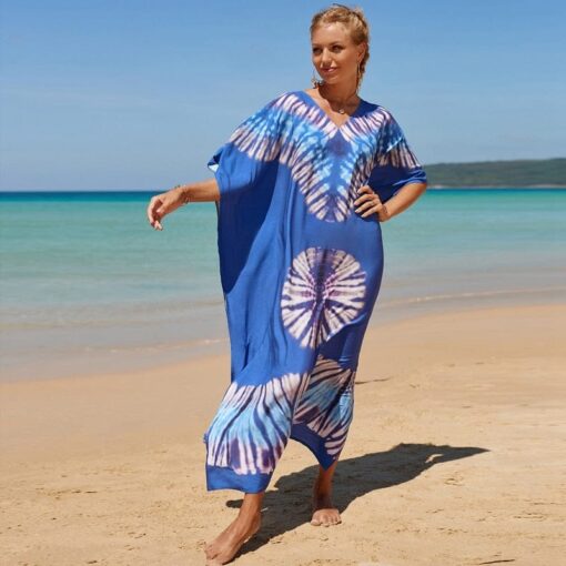 Robe Hippie Caftan Tie-Dye Hathai – Image 4