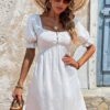 Robe Blanche Champêtre Année 50