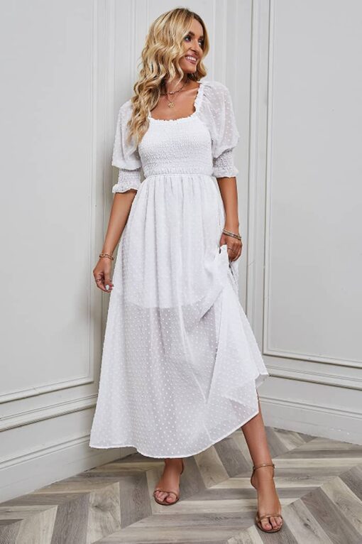 Robe Blanche Champêtre Chic – Image 2