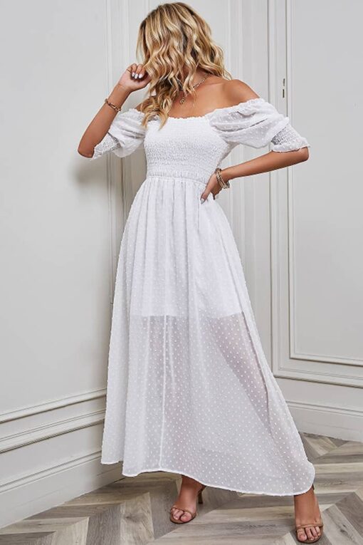 Robe Blanche Champêtre Chic – Image 3