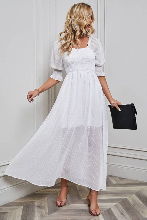 Robe Blanche Champêtre Chic – Image 5