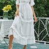 Robe Blanche Dentelle Champêtre