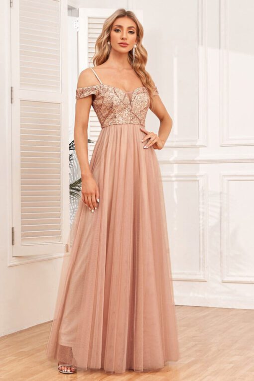 Robe Cérémonie Champêtre Nude – Image 3