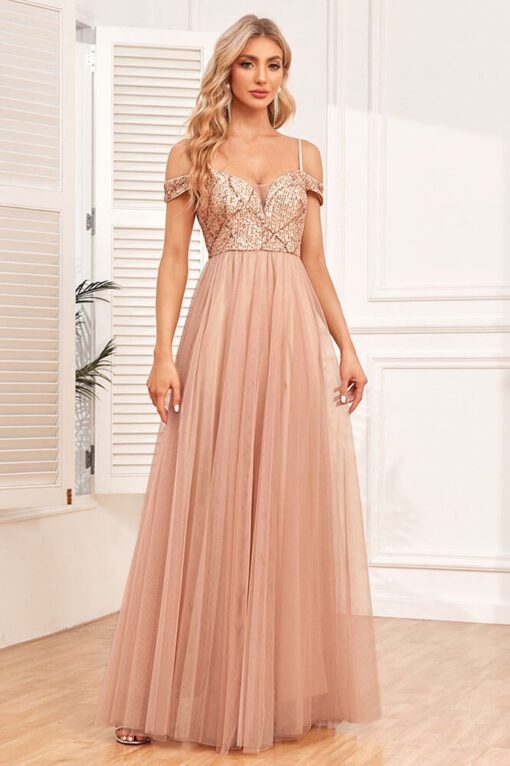 Robe Cérémonie Champêtre Nude – Image 5