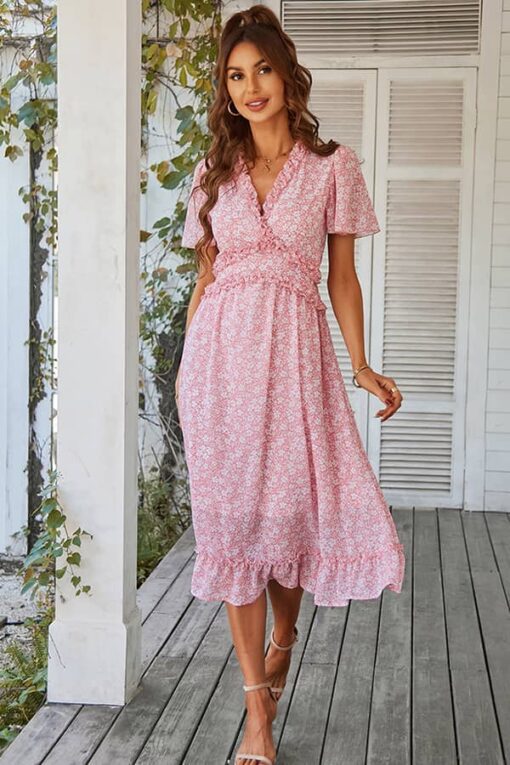 Robe Champêtre Avec Col Froncé – Image 3