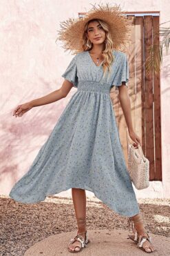 Robe Champêtre Bleu Ciel