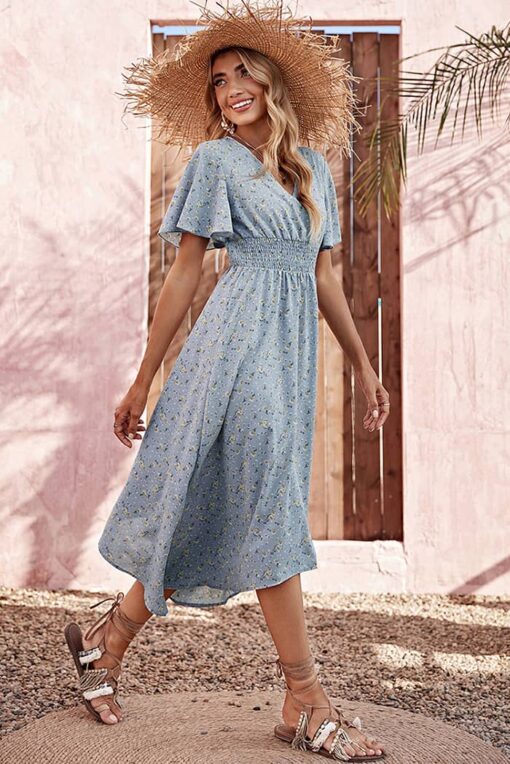 Robe Champêtre Bleu Ciel – Image 3