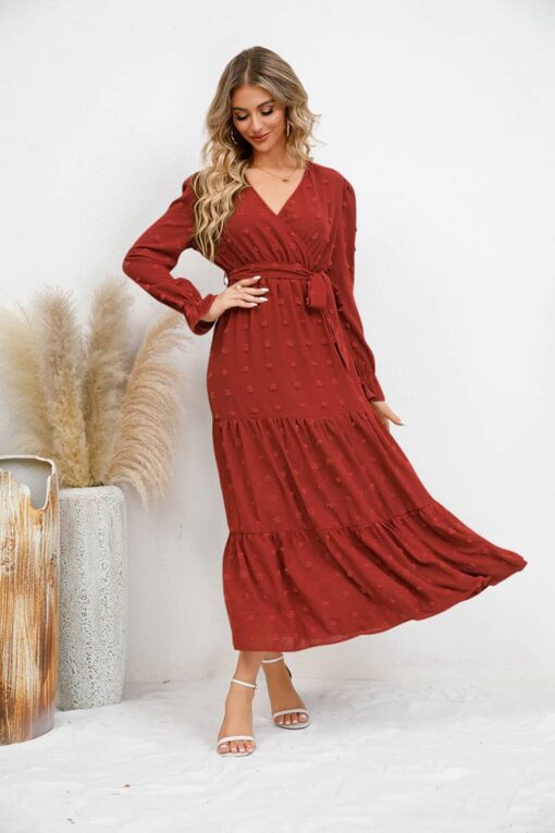 Robe Champêtre Chic Couleur Automne – Image 2