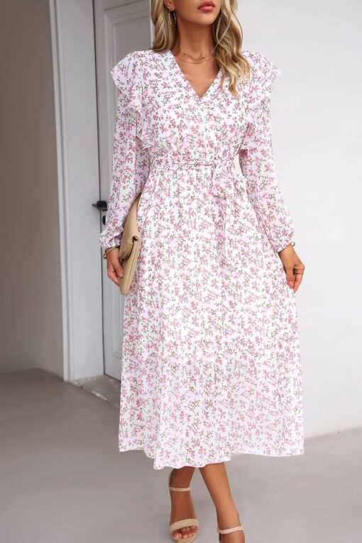 Robe Champêtre Fleurie Chic – Image 3