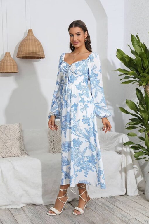 Robe Champêtre Longue Et Avec Manche – Image 2