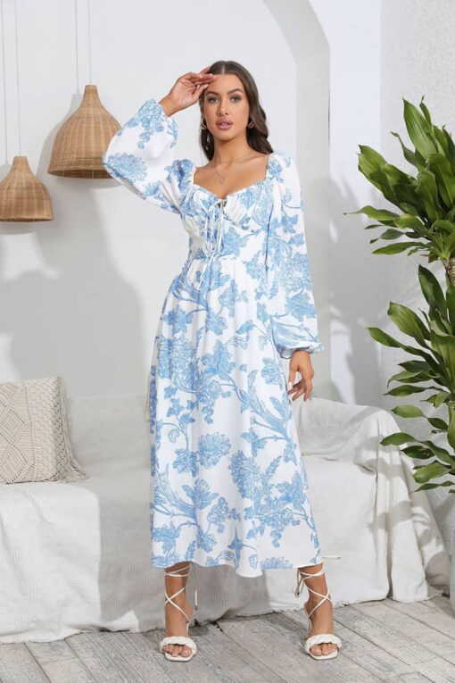 Robe Champêtre Longue Et Avec Manche – Image 4
