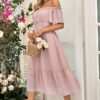 Robe Champêtre Longueur Mi-Mollet