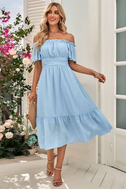 Robe Champêtre Longueur Mi-Mollet – Image 3