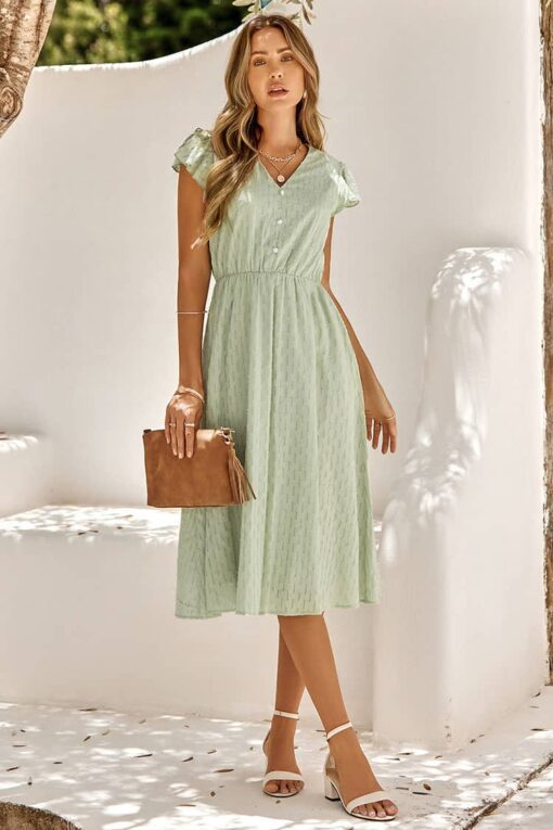 Robe Champêtre Mi-Longue Fluide – Image 4