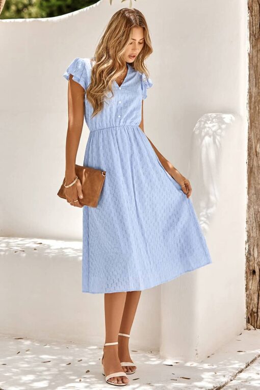 Robe Champêtre Mi-Longue Fluide – Image 8