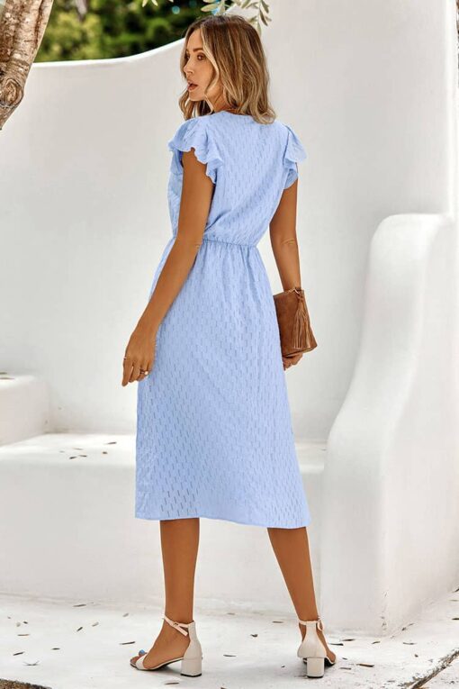 Robe Champêtre Mi-Longue Fluide – Image 9