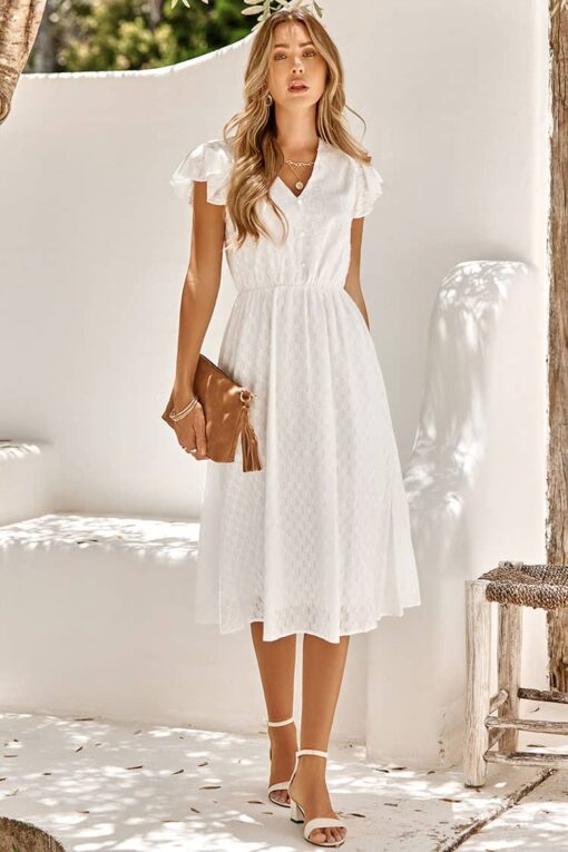 Robe Champêtre Mi-Longue Fluide – Image 10
