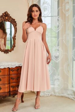Robe Champêtre Rose Poudré