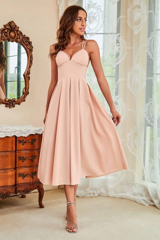 Robe Champêtre Rose Poudré – Image 3