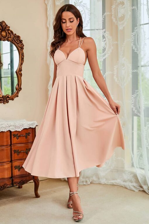 Robe Champêtre Rose Poudré – Image 6
