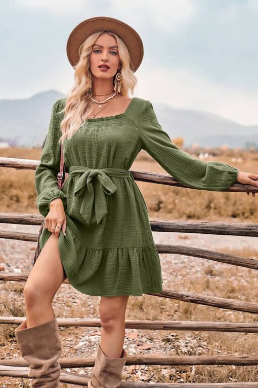 Robe Droite Mariage Champêtre Vintage – Image 2