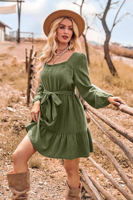 Robe Droite Mariage Champêtre Vintage – Image 3