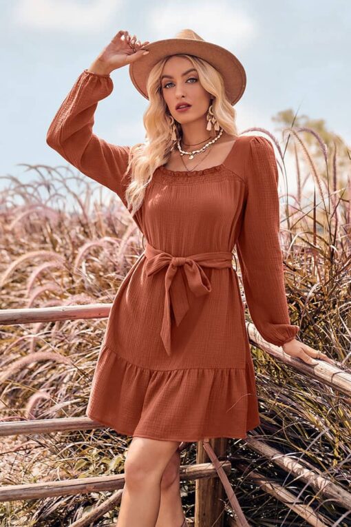 Robe Droite Mariage Champêtre Vintage – Image 10