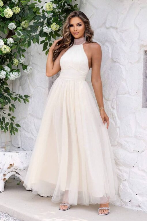 Robe Ecru Champêtre