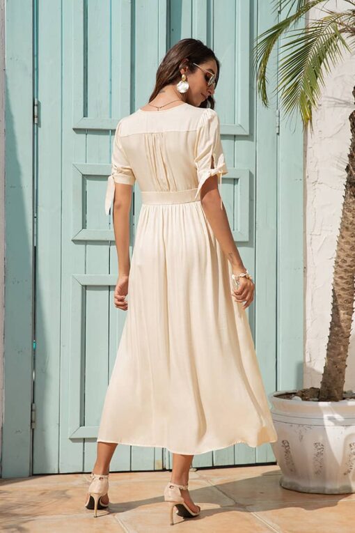Robe Ivoire Champêtre Vintage – Image 4