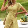 Robe Jaune Champêtre Pour Mariage
