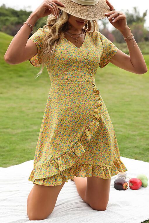 Robe Jaune Champêtre Pour Mariage – Image 2