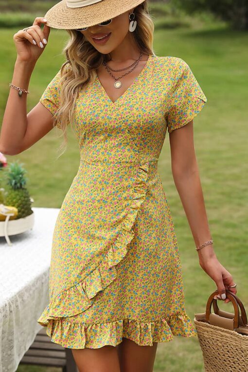 Robe Jaune Champêtre Pour Mariage – Image 5