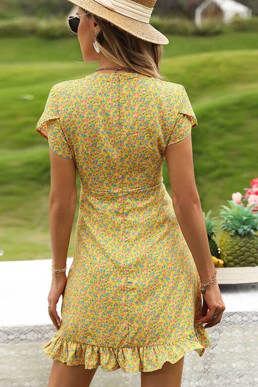 Robe Jaune Champêtre Pour Mariage – Image 4