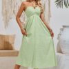 Robe Longue Champêtre Avec Encolure Américaine