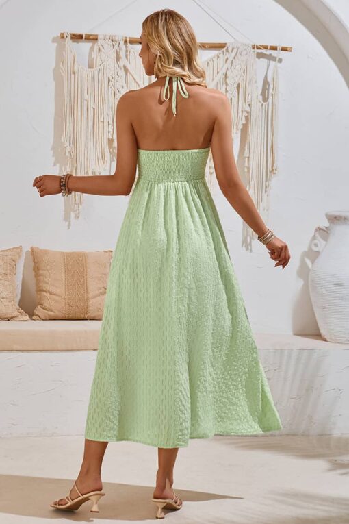 Robe Longue Champêtre Avec Encolure Américaine – Image 2