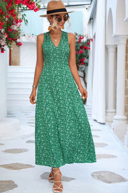 Robe Longue Champêtre Verte – Image 5