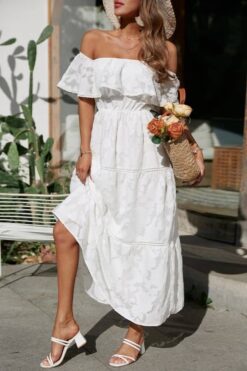robe-longue-col-bateau-champetre-pose-1
